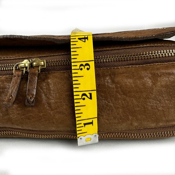 Jerome Dreyfuss Albert Messenger Crossbody Bag Brown Leather - Picture 16 of 16